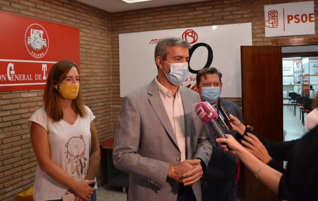 Gutiérrez en un encuentro con socialistas hoy en Ocaña