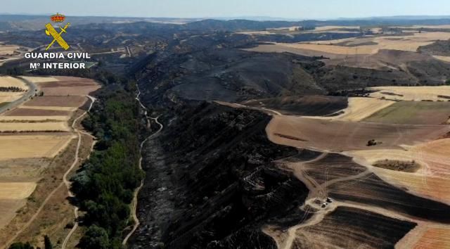 Investigan al conductor de una cosechadora como supuesto autor de un incendio forestal