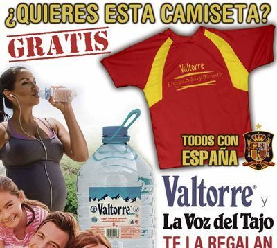 Por sólo 8 etiquetas de Valtorre con La Voz del Tajo te regalamos una camiseta para apoyar a España en el Mundial