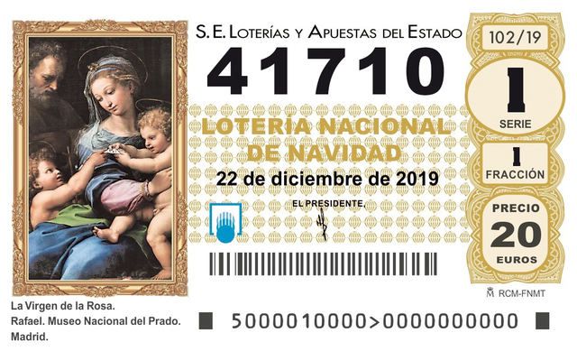 El 41710, cuarto premio de la Lotería de Navidad 2019