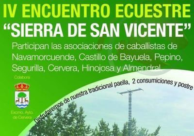 Los mejores caballistas se darán cita en el 'IV Encuentro Ecuestre Sierra de San Vicente'