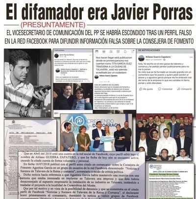 El difamador era, presuntamente, Javier Porras