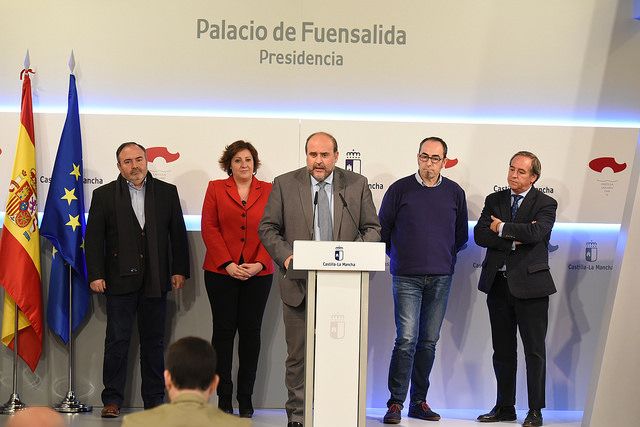 El vicepresidente del Gobierno durante la rueda de prensa sobre el Pacto por la Recuperación Económica