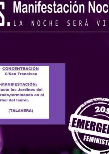 Manifestación en Talavera ante “el estado de emergencia feminista”