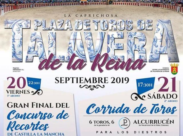 Dos festejos taurinos para las Ferias de San Mateo de Talavera (horarios y entradas)