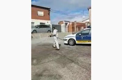 VÍDEO | Velada prosigue con la desinfección de las calles