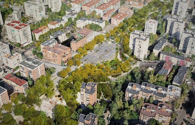 Recreación del Paseo Verde que cubrirá la A-5 tras su soterramiento. / Ayuntamiento de Madrid