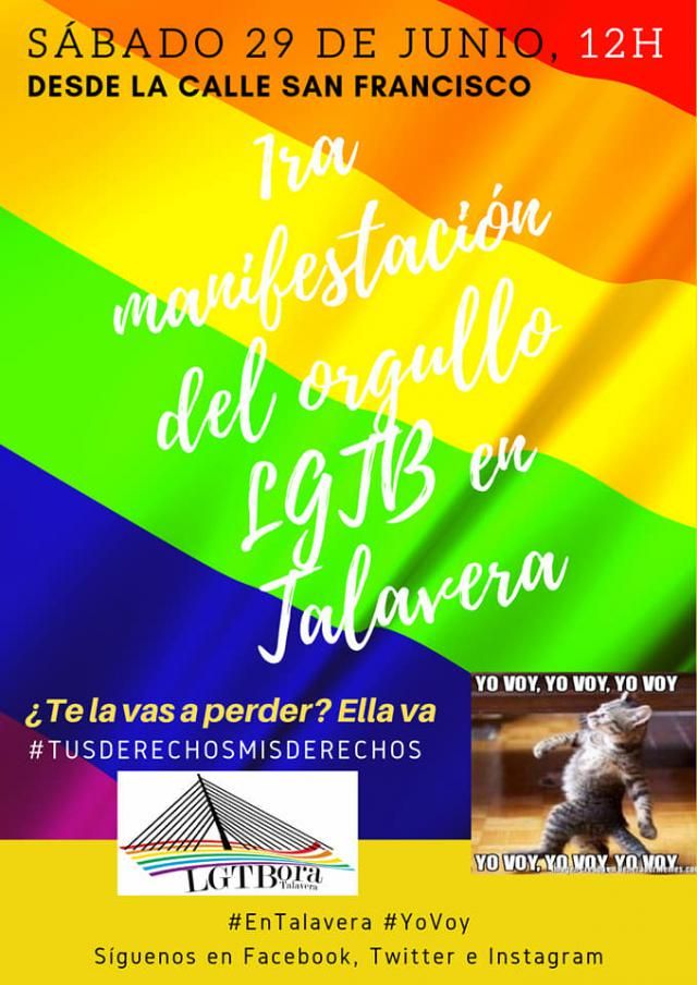 Primera manifestación del Orgullo LGTB en Talavera