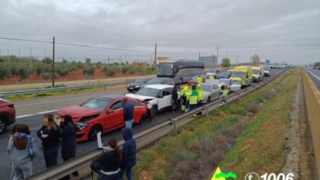 Accidente múltiple en la A-4