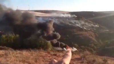 Vídeo: Accidente de un helicóptero que trabajaba en el incendio de Humanes