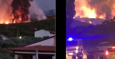 Noche infernal en Sevilleja de la Jara: desalojos, confinamiento, carreteras cortadas...