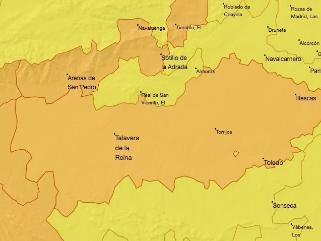 Aviso naranja por temperaturas máximas de hasta 43 grados en Talavera y Toledo