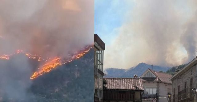 El fuego sigue avanzando y entra en Pedro Bernardo