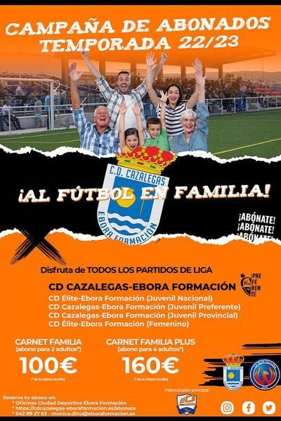 Ahora puedes disfrutar de los partidos del CD Cazalegas en familia