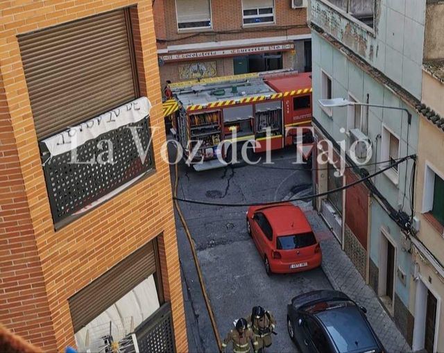 Incendio en un edificio ‘okupado’ del centro de Talavera