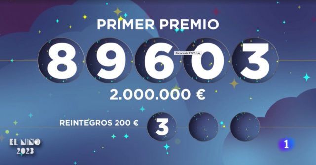 Este es el Primer premio de la Lotería del Niño: 89603