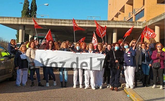 Trabajadoras de la limpieza del Hospital de Talavera