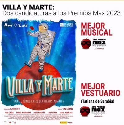 'Villa y Marte' candidata a dos premios Max de las Artes Escénicas 2023