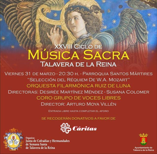 Concierto: “Selección del Réquiem de W.A. Mozart”, esta tarde en Talavera