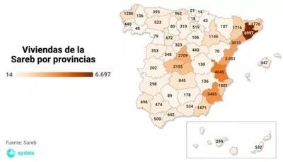 El 63% de las viviendas de Sareb están en municipios de baja demanda de alquiler