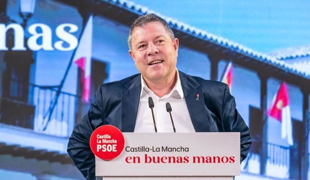 El presidente de Castilla-La Mancha y candidato a la reelección, Emiliano García-Page