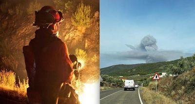 Impotencia y desolación por el incendio en Las Hurdes