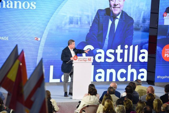 El candidato del PSOE a la Presidencia de Castilla-La Mancha, Emiliano García-Page