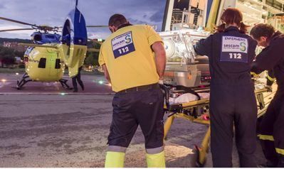 Herido un paracaidista de 57 años durante las maniobras de aterrizaje