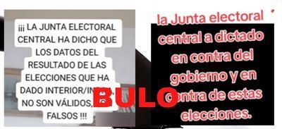 La Junta Electoral Central no ha invalidado los resultados electorales