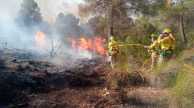 Extinguido el incendio forestal declarado este miércoles en Guadalajara