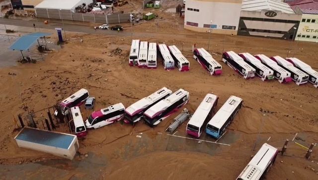 El impresionante vídeo aéreo de la dársena de autobuses de Toledo tras la riada