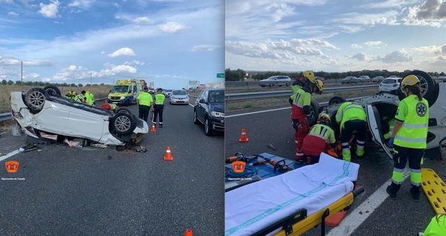 Accidente de tráfico en la A-5 