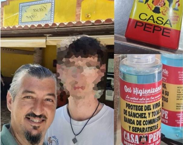 Imagen del concejal de Vox, Gerardo Sánchez con su hijo en 'Casa Pepe' / Redes sociales