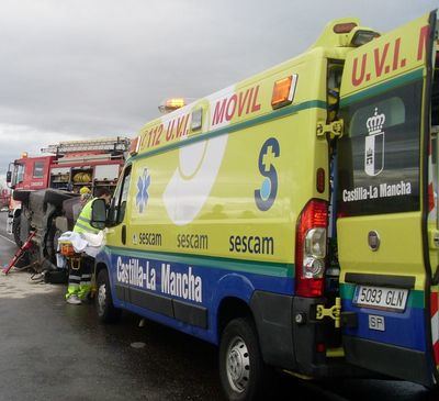 Un camionero herido al sufrir una descarga eléctrica en un pueblo de Toledo