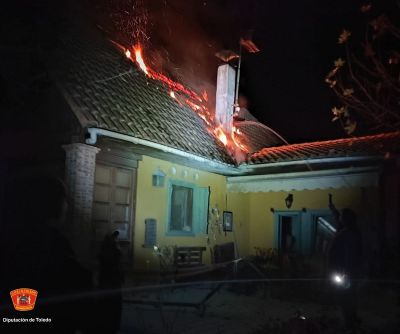 El CPEIS Toledo interviene en el incendio de una vivienda en San Román de los Montes