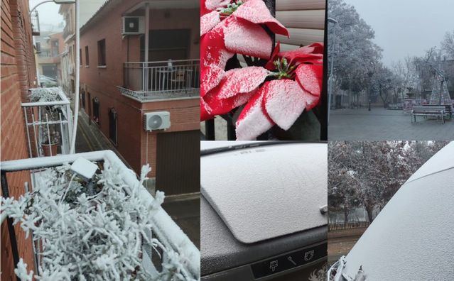 'Nieva' en Toledo: un manto blanco cubre el barrio de Azucaica