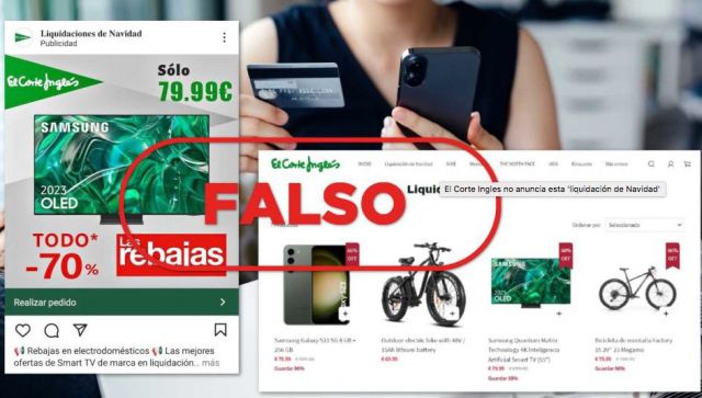 Web falsa de 'El Corte Inglés' / RTVE