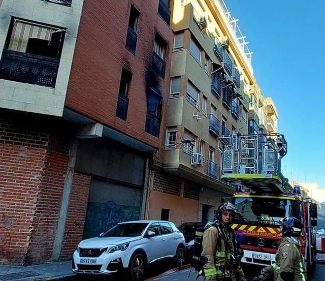 Nuevo incendio en el edificio 'okupado' de Talavera