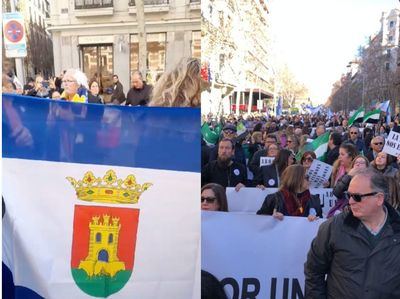 Manifestación histórica: Abogados y procuradores de CLM reclaman en Madrid "pensiones dignas"