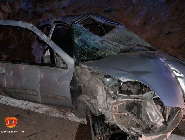 Dos jóvenes heridos, uno menor de edad, en un accidente en un pueblo de Toledo