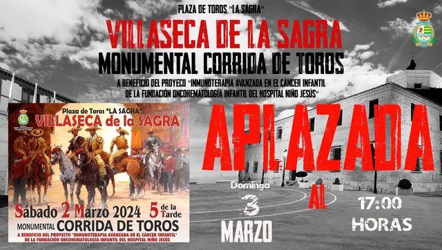 Aplazan la corrida de toros solidaria por la previsión de mal tiempo