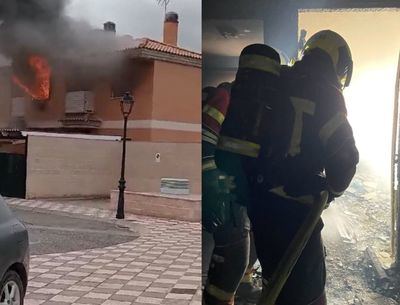 Susto por el incendio de una vivienda en un pueblo de Toledo