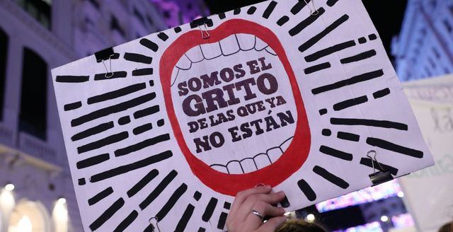 Pancarta durante una manifestación contra la violencia machista / Imagen de archivo