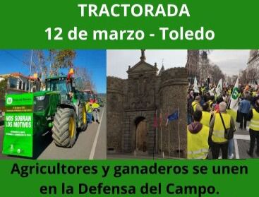 Nueva jornada de protestas: vuelven las tractoradas a Toledo