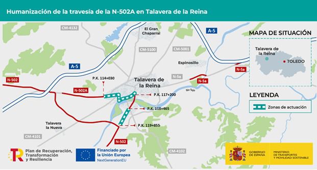 Talavera 'humaniza' 4,5 km de la N-502 para peatones y ciclistas