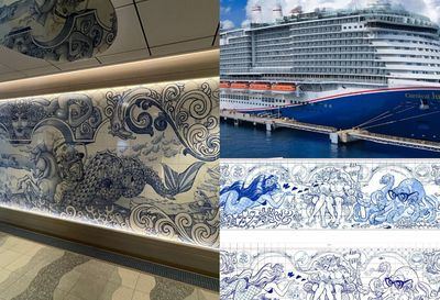 La artesanía de Talavera conquista el mundo: Así es el mural de Cerámica San Ginés en un crucero de lujo