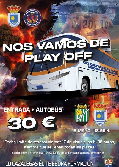 ¿Quieres acompañar al CD Cazalegas-Ebora Formación en su viaje hacia el play-off? Te contamos cómo