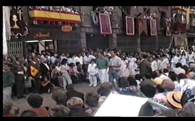 Un momento de la grabación del Corpus de Toledo de 1988