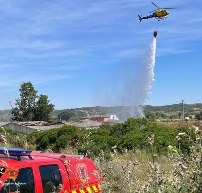 Un incendio arrasa una Finca de Talavera