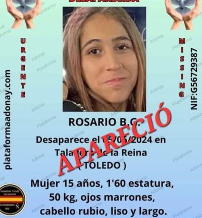 Desactivan la búsqueda de Rosario, la joven desaparecida en Talavera